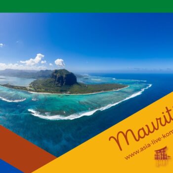 Mauritius-das Reiseziel mit Strand, Meer und Berglandschaft
